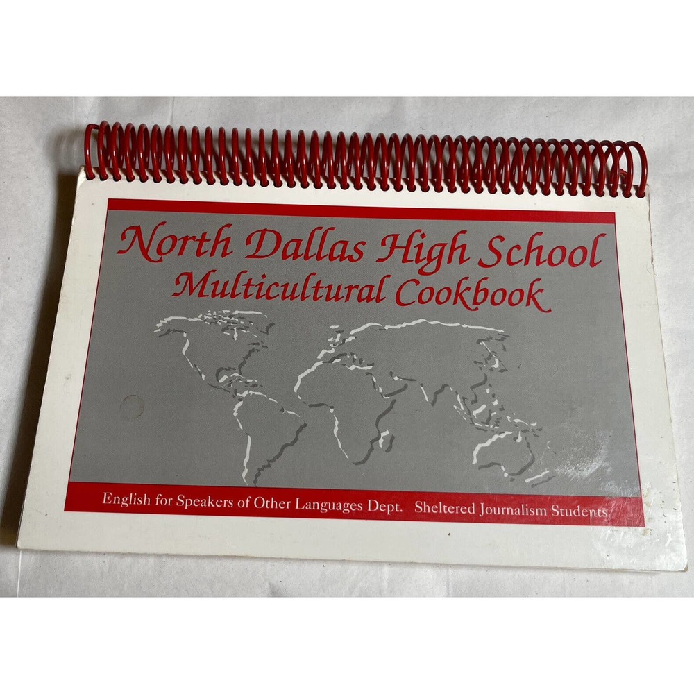 Rare North Dallas High School Multicultural Cookbook English with Translation